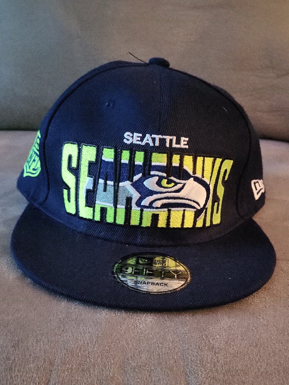 New Era Navy and Black Embroidered Logo Cap